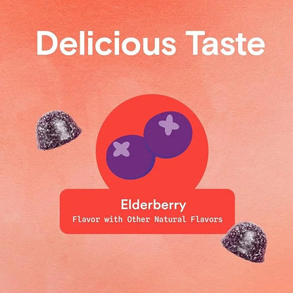 SmartyPants Kids Immunity Elderberry Gummies: Kids B6 & B12 and 60 Count (30 Day