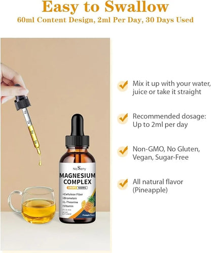 Liquid Magnesium Glycinate 400mg Magnesium (2 Fl Oz/1PCS)
