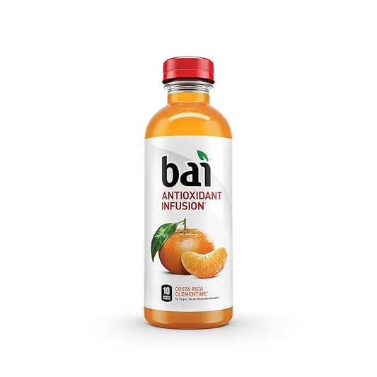 Bai Flavored Water, Costa Rica Clementine, Antioxidant Infused Drinks, 18 Fluid Ounce Bottles, 6 count - Product Image
