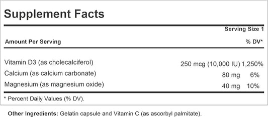 ANDREW LESSMAN Vitamin D3 10,000 IU 60 Capsules