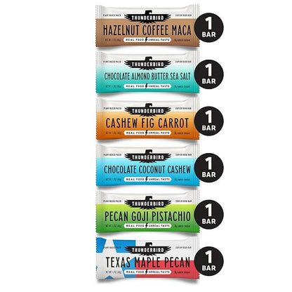 Thunderbird Real Food Bars - Gluten Free, Paleo, Vegan Snack Food Bar Variety Pack - 102 Ounce - Product Image