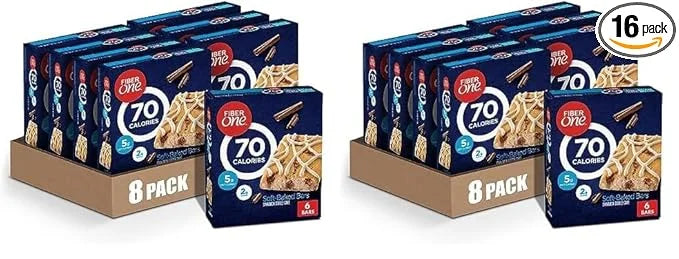 Fiber One 70 Calorie Soft-Baked Bars, Cinnamon Coffee Cake, 6 ct (Pack of 16) - Product Image
