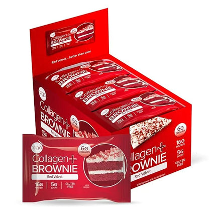 321glo Collagen Protein Brownie | Gluten Free, Low Sugar | Keto Snack for Women, Men, & Kids | 16g Protein, 6g Collagen | ...