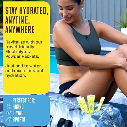 KEY NUTRIENTS Multivitamin Electrolytes Hydration Packets - Refreshing Lemonade Post Workout and Recovery 40 Pack - No Sug...