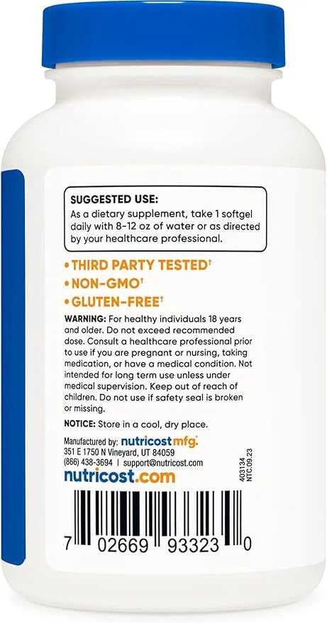 Nutricost Vitamin A 10,000 IU, 500 (2 Bottles)