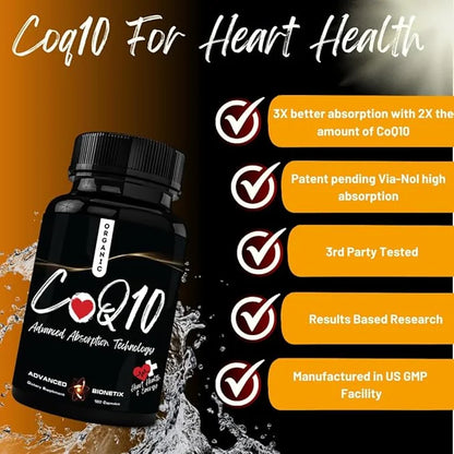 Advanced Absorption 200mg CoQ10 w/Black Pepper 90 Softgels.