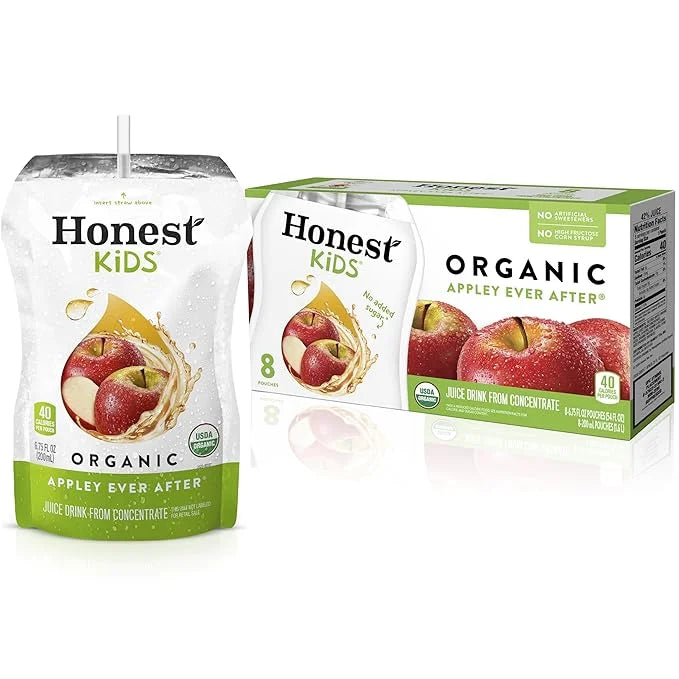 Honest Kids, Organic Juice Drink, Appley Ever After, 6.75 Fl Oz, 8 Pack - Product Image