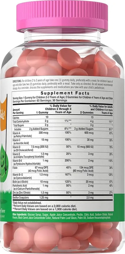 Carlyle Kids Multivitamin Gummies with Probiotics 60 Chewables