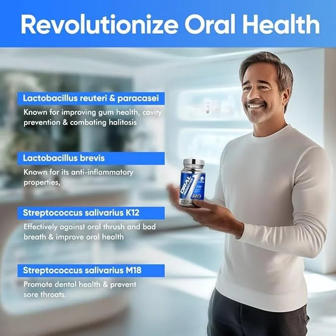 120 Capsules Oral Probiotics, Enhanced Super Digestive Enzymes & Probiotics-Oral Gut Dual Support-8 Strains 22 Billion CFU...