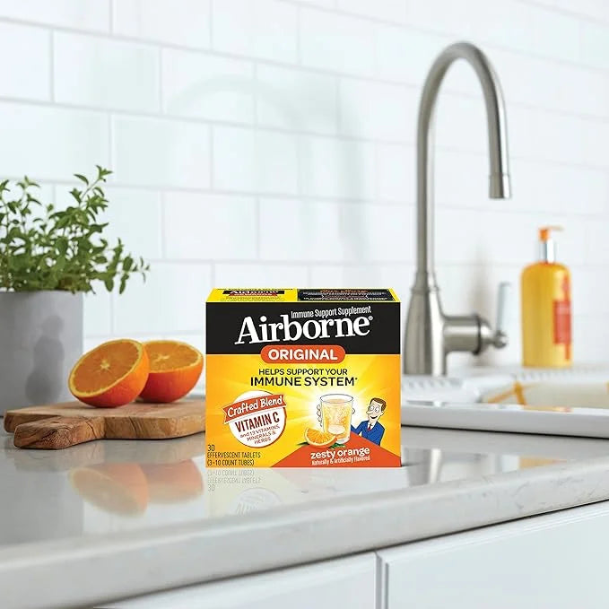 Airborne 1000mg Vitamin C with Zinc, 30 Fizzy