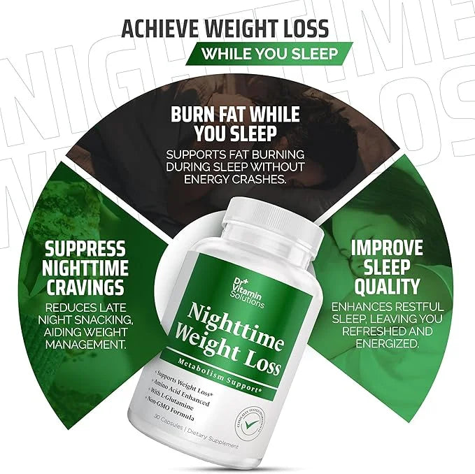 DR. Vitamin Nighttime Fat Burner Supplements - Appetite Suppressants for Weight Loss - Night-Time Fat Burner for Women and...
