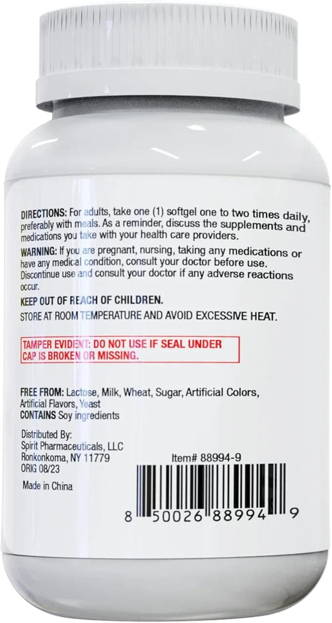 ValuMeds CoQ-10 Non-GMO Coenzyme Q10 Supplement, 120 Softgels (120 Count 1), 200 200 mg)