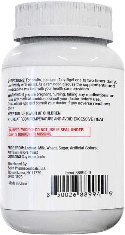 ValuMeds CoQ-10 Non-GMO Coenzyme Q10 Supplement, 120 Softgels (120 Count 1), 200 200 mg)