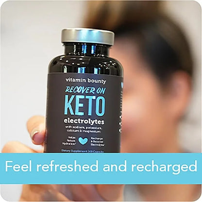 Vitamin Bounty Recover On Keto Electrolytes - Keto Supplements, Keto Electrolytes Pills, Electrolyte Supplement, Keto Vita...