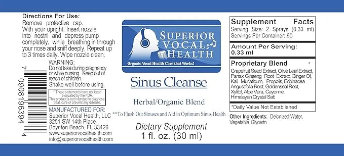 Sinus Cleanse Herbal/Organic Nasal Spray