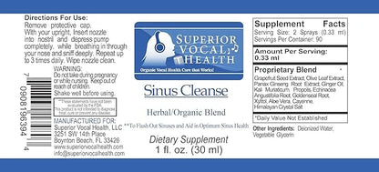 Sinus Cleanse Herbal/Organic Nasal Spray