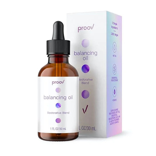 Proov Balancing Oil for Face and Body with 2500 mg bio-identical USP Natural Progesterone, MCT Oil and Vitamin E Oil l Veg...
