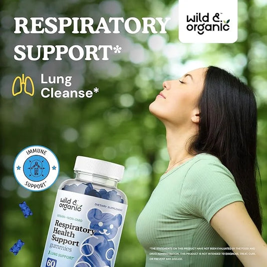 Wild & Organic Lung Detox Gummies 1000mg Mullein