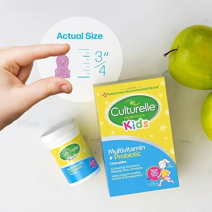 Culturelle Kids Complete Chewable Multivitamin + Probiotic For Kids, Ages 3+, 50 Count, Digestive Health, Oral Health & Im...