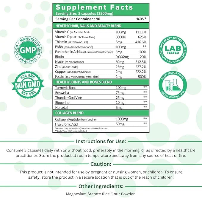 XpandAge's Bovine Collagen Peptides contain Biotin,