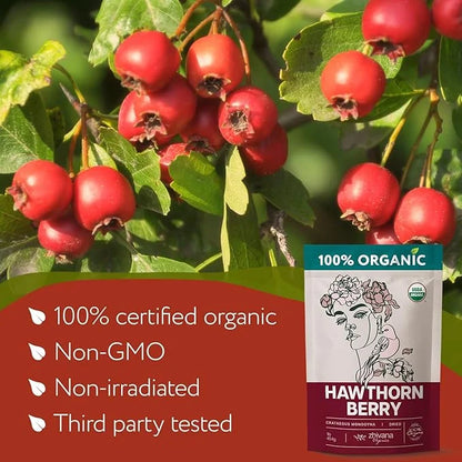 4 LB Value Pack Hawthorn Berries Organic - Hawthorne Berry Tea Organic - Pressure Balance, Heart, Digestion, Immune Suppor...