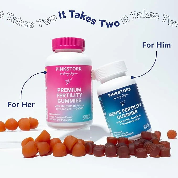 Blue Stork Fertility Supplement Gummies for Men - Male Prenatal Vitamins, Conception Support for Him - Reproductive Health...