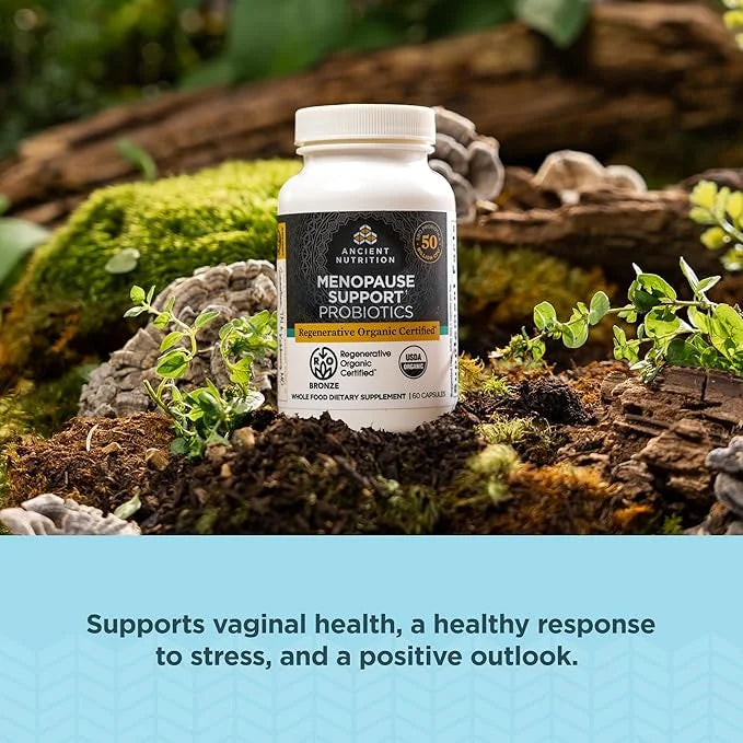 Ancient Nutrition Regenerative Organic Certified Probiotics for Menopause Support, Probiotics Menopause Support, Healthy D...
