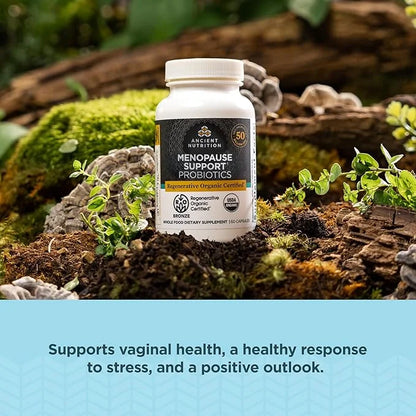 Ancient Nutrition Regenerative Organic Certified Probiotics for Menopause Support, Probiotics Menopause Support, Healthy D...