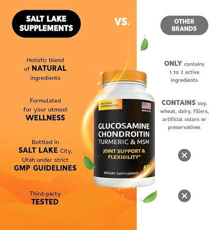 Glucosamine Chondroitin with Turmeric and MSM Supplement 60 ct.
