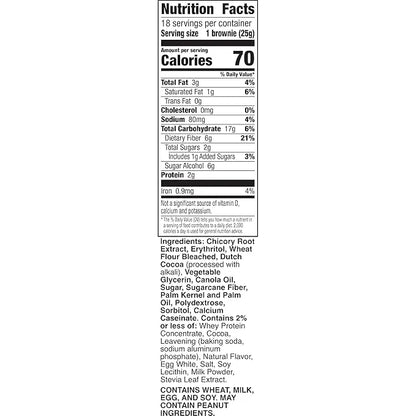 Fiber One 70 Calorie Brownies, Chocolate Fudge, Snack Bars, Mega Pack, 18 Bars, 16 oz - Product Image
