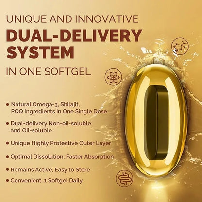 Ubiquinol CoQ10 600 MG Softgels Omega-3 & Coenzyme-Q10, Active CoQ10 Ubiquinol 60 Servings
