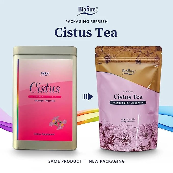 BioPure Cistus Loose Tea – Wildcrafted Cistus Incanus & Cistus Albidus Rich in Antioxidants, Polyphenols & Bioflavonoids g...