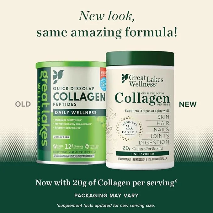 Great Lakes Wellness Collagen Peptides Powder 10 oz