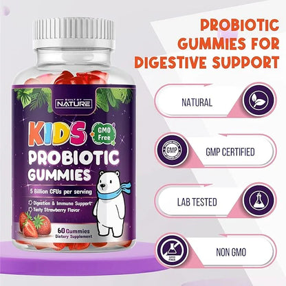 Built by Nature Kids Probiotic Gummies 6 Diverse 60 Gummies