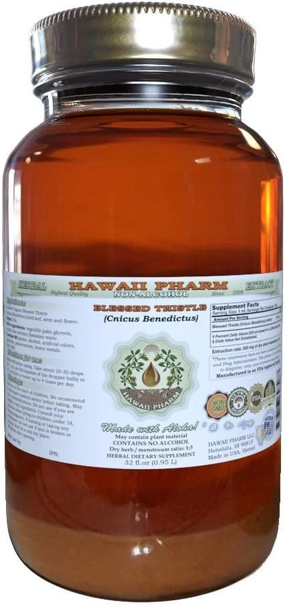 Hawaii Pharm Blessed Thistle Alcohol-FREE Liquid 32 oz
