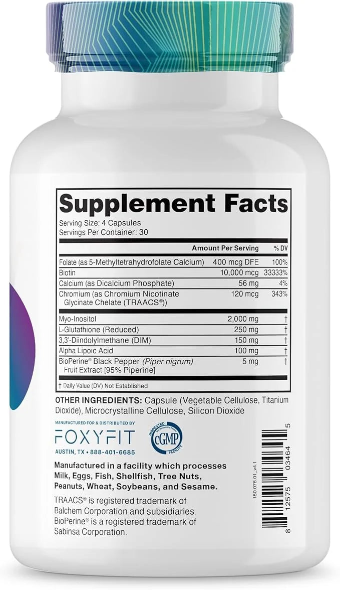 Essential Balance Hormonal Support and Vitamin Supplement for Women by Foxy Fit – Antioxidant, Healthy Skin & Hair for Dai...