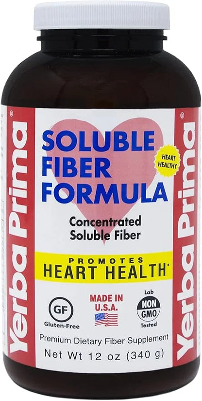 Yerba Prima Soluble Fiber Formula Powder, 12 Ounce