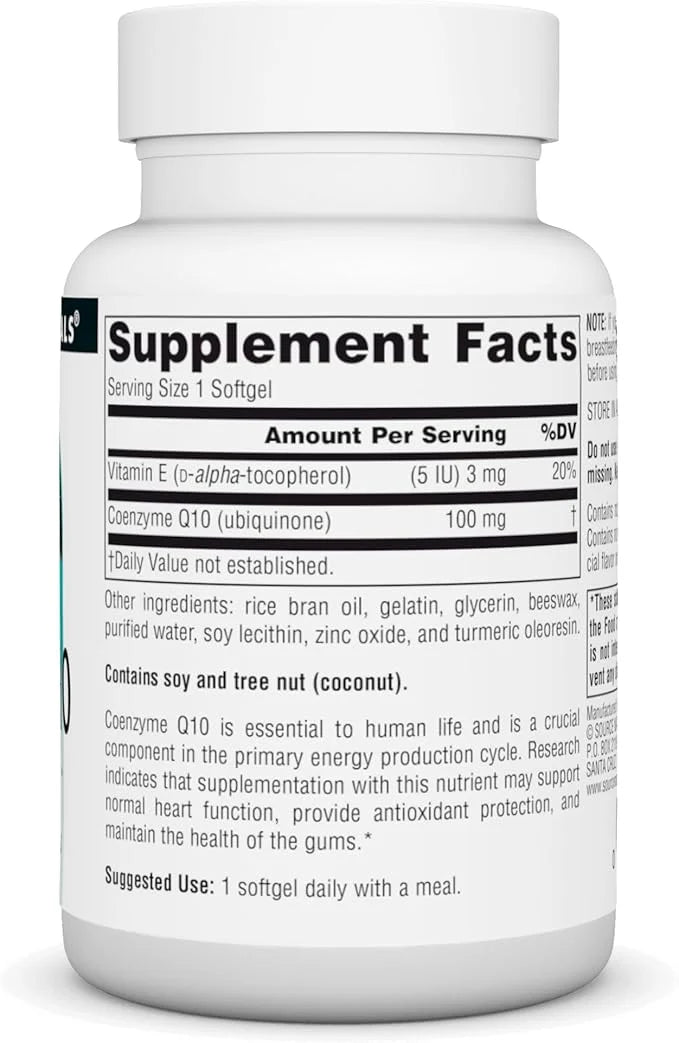 Source Naturals Coenzyme Q10 Antioxidant Support 100 mg 90 Softgels
