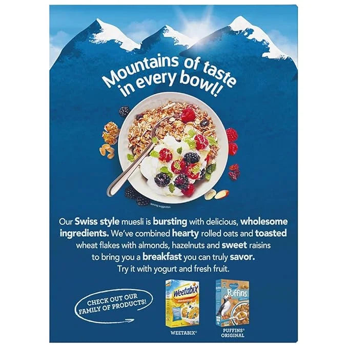 Alpen Muesli Cereal, No Sugar Added, 14 Ounce (Pack of 6) - Product Image