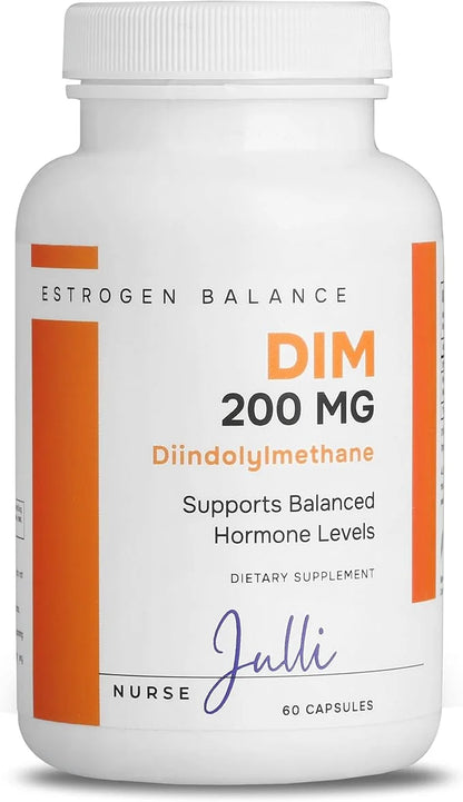DIM Supplement 200mg | Estrogen Balance for Men and Women | Menopause, PCOS, Hormonal Acne Support & Antioxidant Support f...