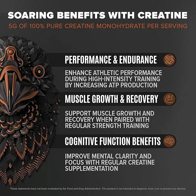 Birdman Falcon Performance Vegan Protein Powder, 31g Protein, 5g Creatine, 5g BCAA, Probiotics, Electrolytes, Pre Workout,...