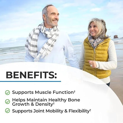 Bone Strength Calcium Supplement D3, K2, K2, C, 8 Bone-Building 120 Veggie