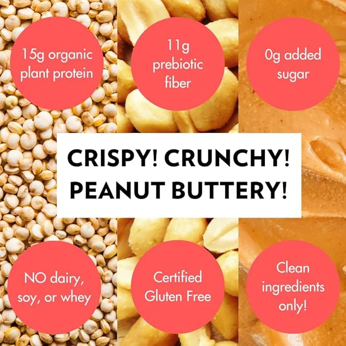 Vegan Keto Plant Based Protein & Fiber Bars by B.T.R. - Low Carb & GF | 6 Bars | Free of Sugar Alcohols, Dairy, Soy and Bo...