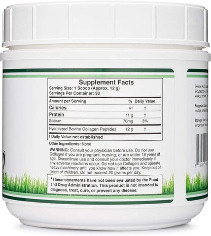 Collagen Peptides Powder 16.08oz - 1, 2, 2, and 3 (Grass