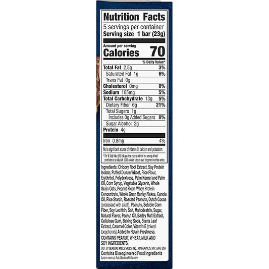 Fiber One 70 Calorie Chocolate Peanut Butter, 5 Bars - Product Image