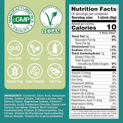 Venture Pal Sugar Free Electrolyte Powder Packets - Liquid Daily IV Drink Mix for Rapid Hydration & Party Recovery | 5 Vit...