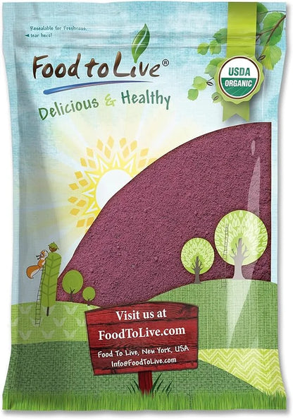 Food to Live Organic Black Elderberry 8 Pounds