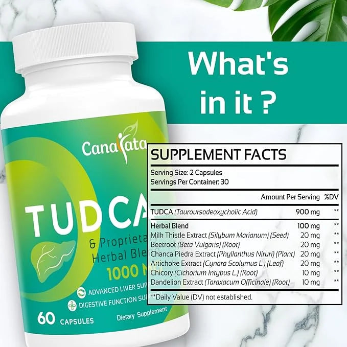 TUDCA Liver Support Supplements 1000mg 60 Vegan