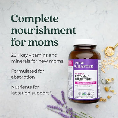 New Chapter, Postnatal Vitamins Lactation Supplement, D3 + 96 Count