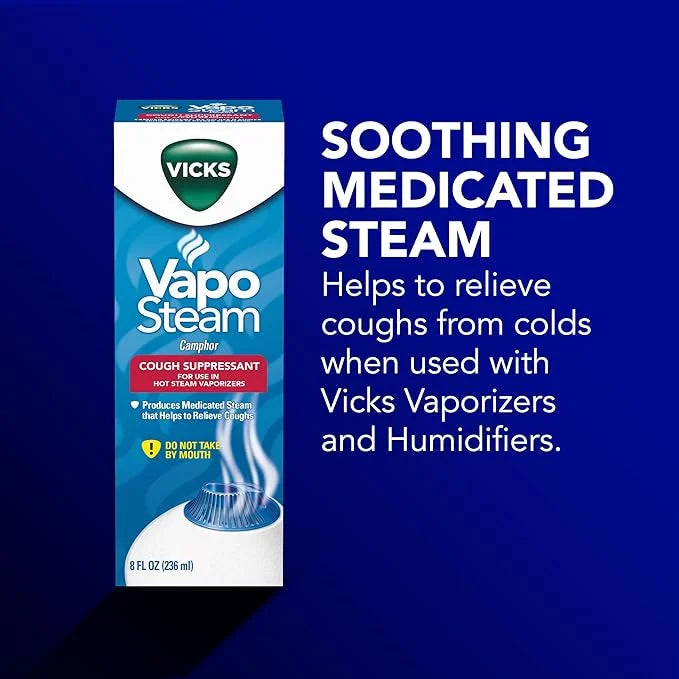 Vicks VapoSteam Medicated Liquid with Camphor, 8 Oz 2)